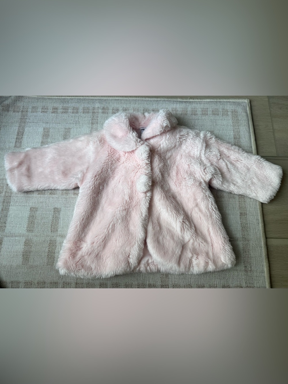 Le Top Toddler Light Pink Faux Fur Coat